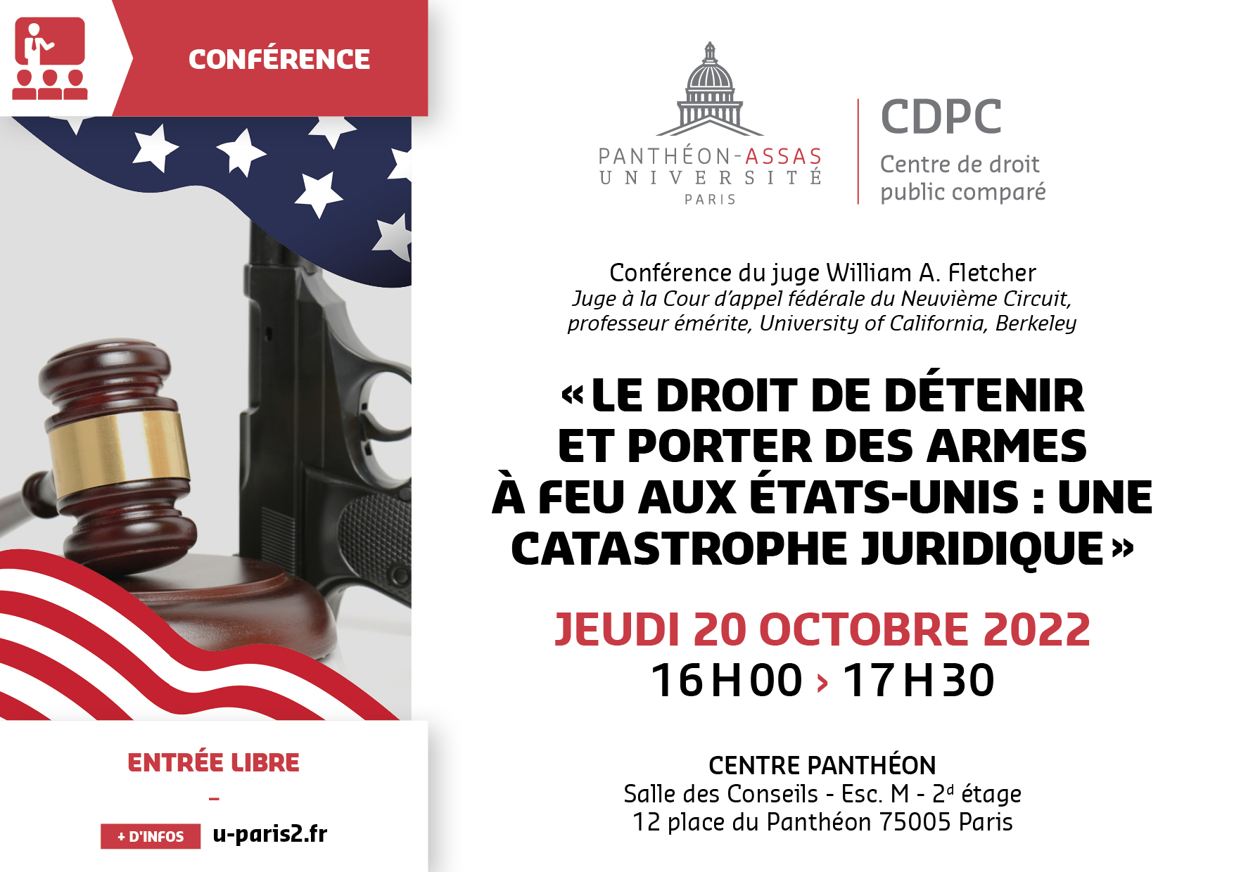 Affiche de la conférence-débat du jeudi 20 octobre, organisée par le CDPC